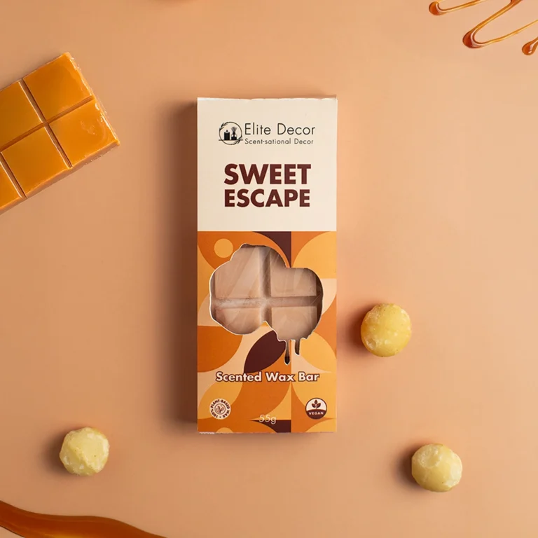 Wax Melts Elite Decor σε σχήμα μπάρας με άρωμα "sweet escape" σε κουτί.