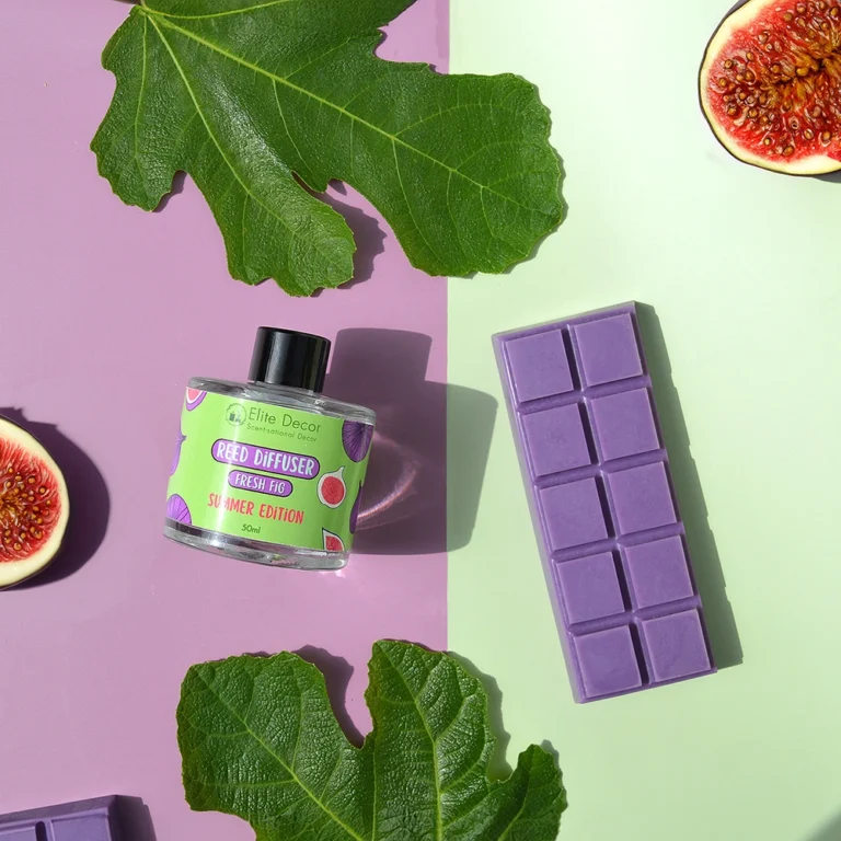 Αρωματικό κερί σε μορφή μπάρας wax melt σε άρωμα σύκο και αρωματικό χώρου με άρωμα σύκο.