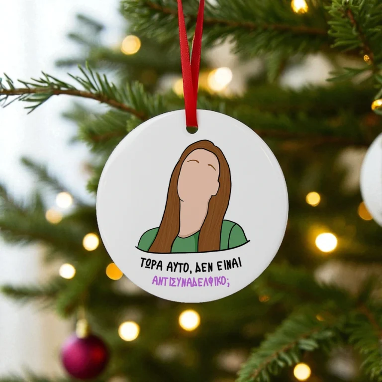 Στολίδι για το Χριστουγεννιάτικο δέντρο με ατάκα της "Αμαλίας" από το "Παρά Πέντε".