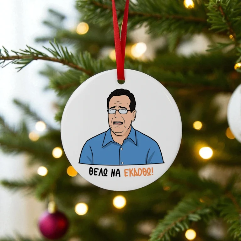 Στολίδι για το Χριστουγεννιάτικο δέντρο με ατάκα του "Κωνσταντίνου Καταζηνού" από το "Κωνσταντίνου κι Ελένης".