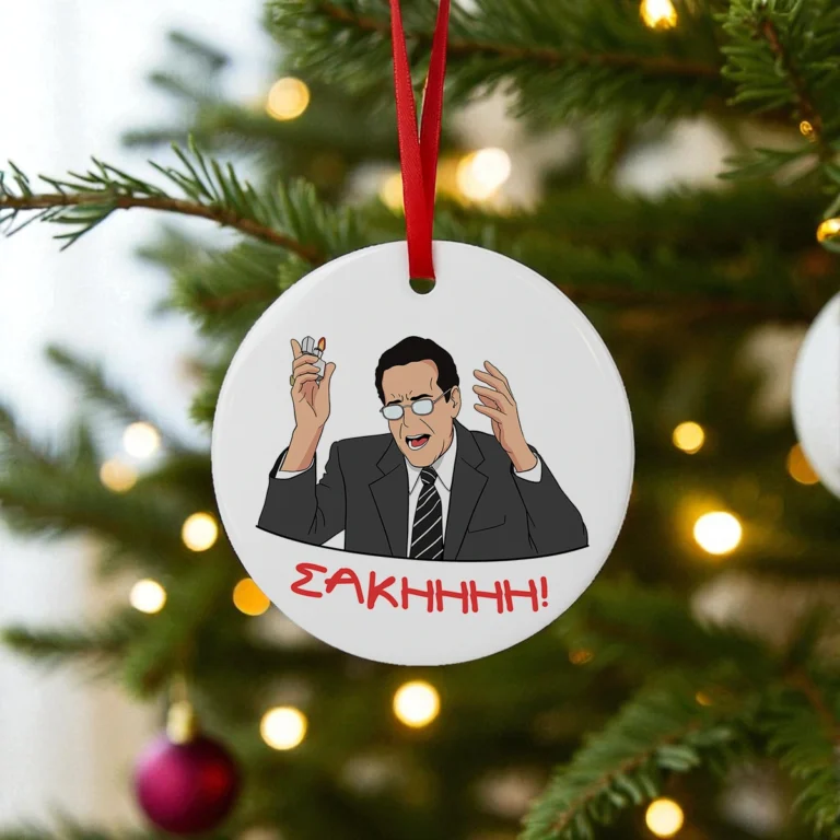 Στολίδι για το Χριστουγεννιάτικο δέντρο με ατάκα του "Κωνσταντίνου Καταζηνού" από το "Κωνσταντίνου κι Ελένης".