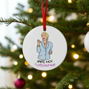 Στολίδι για το Χριστουγεννιάτικο δέντρο με ατάκα της "Ντένης Μαρκορά" από το "Δυό Ξένοι".