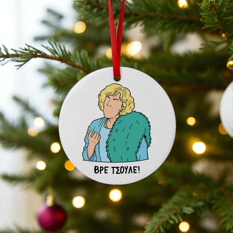 Στολίδι για το Χριστουγεννιάτικο δέντρο με ατάκα της "Ντένης Μαρκορά" από το "Δυό Ξένοι".