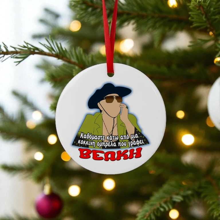 Στολίδι για το Χριστουγεννιάτικο δέντρο με ατάκα της "Ζουμπουλίας" από το "Παρά Πέντε".